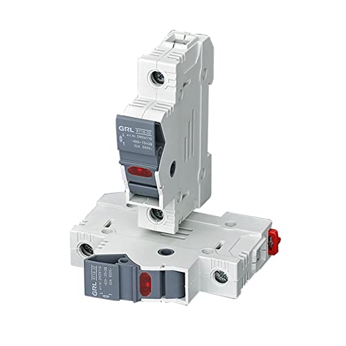 Porte-fusible 10x38 boîtier base RT18 rail DIN voyant soufflage rapide