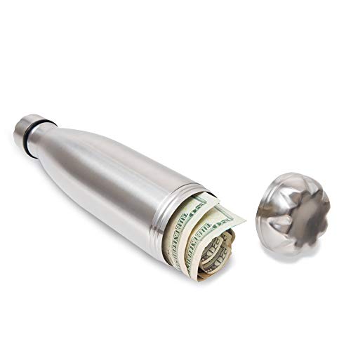 Diversion Water Bottle Can Safe By Stash-It, Stainless Steel Tumbler With Hiding Spot For Money, Discreet Decoy For Travel Or At Home, Bottom Unscrews To Store Your Valuables #TOP2