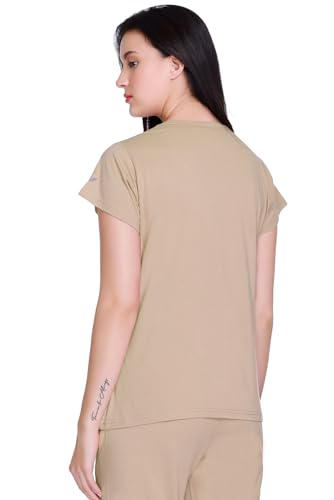 Image of GODFREY Women Round Neck Half Sleeve Cotton T Shirts