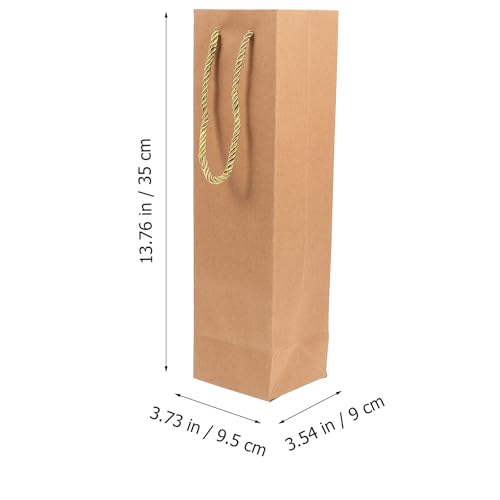 Paquet Présents pour Bouteilles de Vin en Papier Kraft, 12 Pièces – vue 2