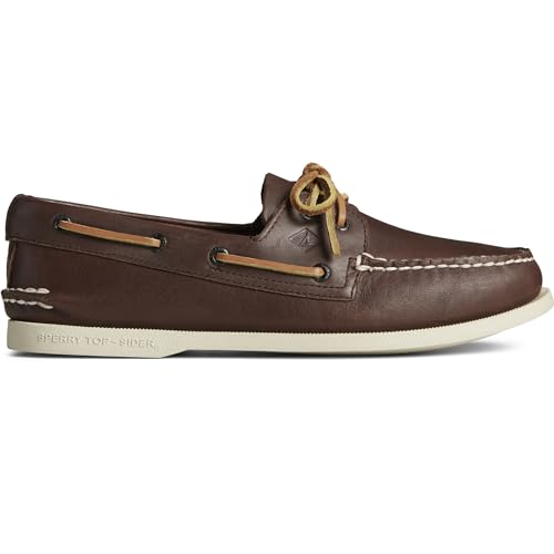 Sperry 0195115-110M Men's Authentic Original Classic Brown Leather 2-Eye Boat Shoe, 11M US Size