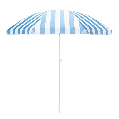 Sombrilla de playa portátil con protección UV y toldo inclinable de 180cm