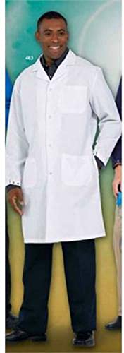 Micro stat ESD Lapel Knee Length Coat, Blue, X-Small - 473-XS - Each