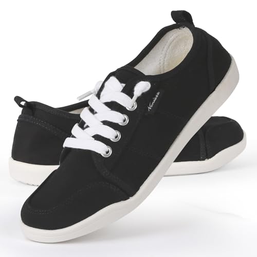 Image of Womens Slip On Shoes, Canvas Low Top Sneakers, Casual Classic Flat Shoes | Comfort Fashion Sneaker with Non Slip Rubber Outsole, Lightweight Tennis Shoes for Walking, Shopping, Picnic, Travel