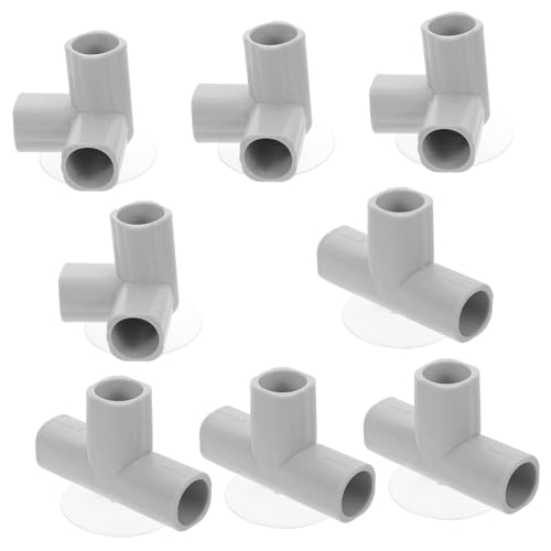 Mikikit 8 Piezas Conectores de T y Codo para Parque Infantil con Ventosas Accesorios Seguros para Vallas de Juego Infantiles Interiores Montaje Rápido y Flexible para Protección de Bebés
