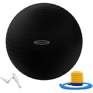 Signature Fitness Anti-Burst and Slip Resistant Exercise Ball Yoga Ball Fitness Ball Birthing Ball with Quick Pump, 2,000-Pound Capacity, Multiple Sizes