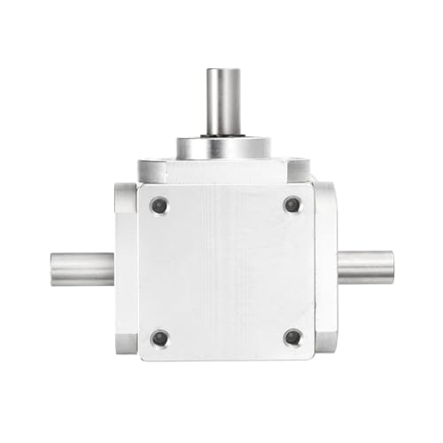 uxcell Gear Box 90 Degree Right Angle Bevel Gearbox 1:1 Forward Double Output Shaft 1 Module 20 Teeth Bevel Gear Aluminum Frame Simple Mechanical DIY Module 8mm Shaft,79x66x30mm(LxWxH)