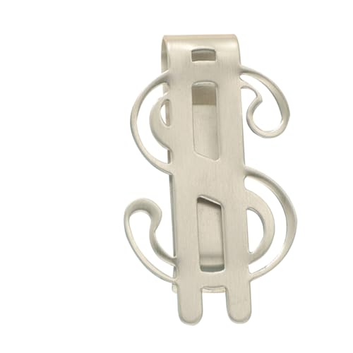 Beavorty Compact Stainless Steel Money Clip Multi Use Metal Holder Stylish Cash Storage Clip Durable Lightweight Design for Daily Use and Office Organization