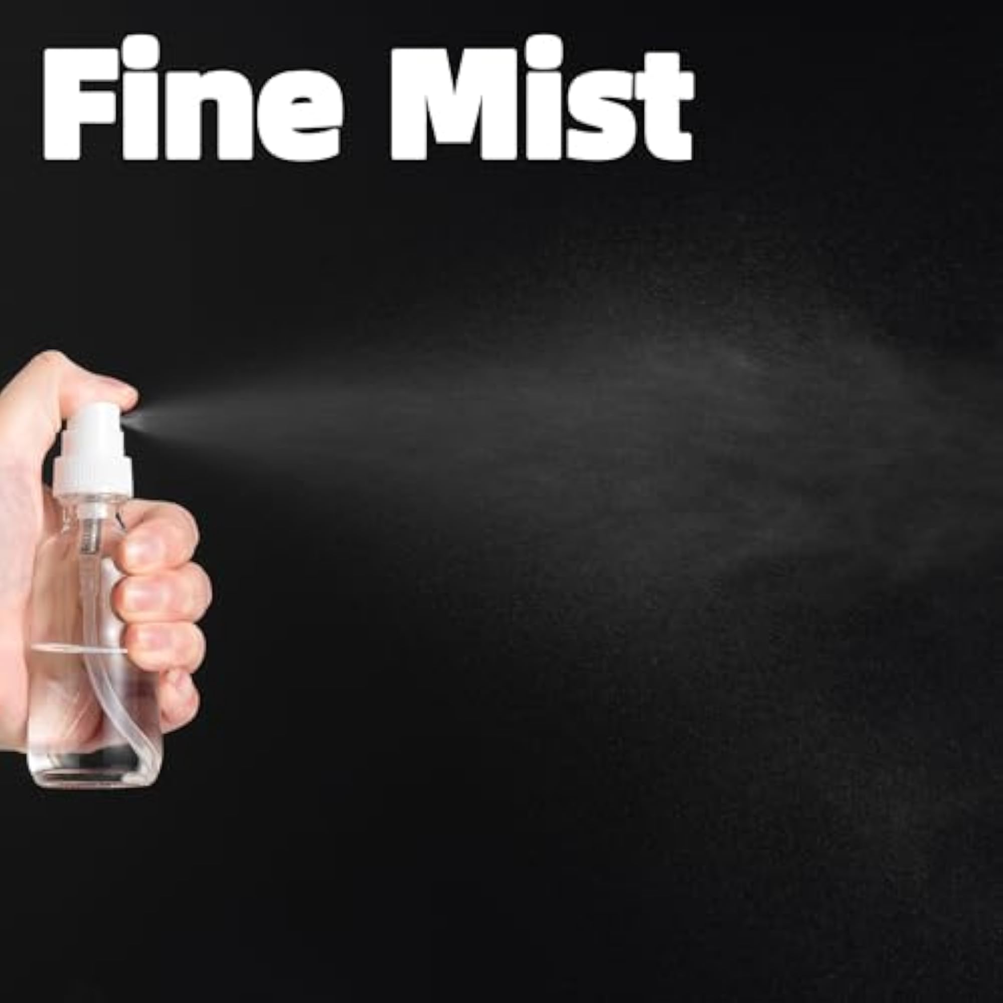 4 PACK 2 oz Small Glass Spray Bottles, Clear
