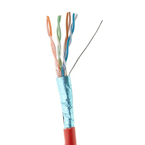 Image of InstallerParts (100 Pack Ethernet Cable CAT6 Cable Shielded (SSTP /SFTP) Booted 3 FT - Red - Professional Series - 10Gigabit /Sec Network /High Speed Internet Cable, 550MHZ