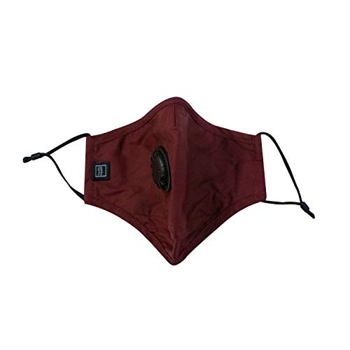 Mascarilla de algodón reutilizable, anticontaminación, unisex, lavable, con válvula de respiración, alambre de nariz y 2 filtros de carbono reemplazables PM 2.5