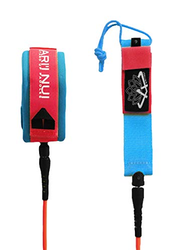 ARI'INUI Leash spirale Genou - Ø 9 mm - Rouge et Bleu
