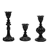 Candle stick candle holder set black christmas candlestick holder modern baroque home decor for coffee table for kwanzaa easter centerpiece dinning room wedding set of 3 guichifun  urban country home decor