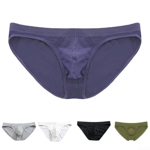 1 sous-vêtement taille basse pour homme sous-vêtements respirants sous-vêtements taille basse 95 % coton, 5 % élasthanne pour homme style classique (L gris) – vue 4