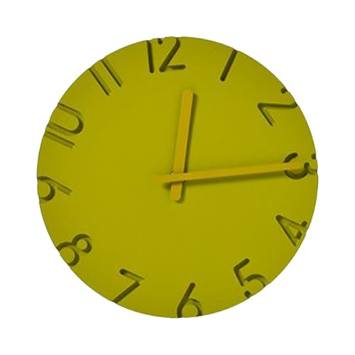 Horloge murale lisible avec grands chiffres 3D, cadran 30 cm texture ciment - 2