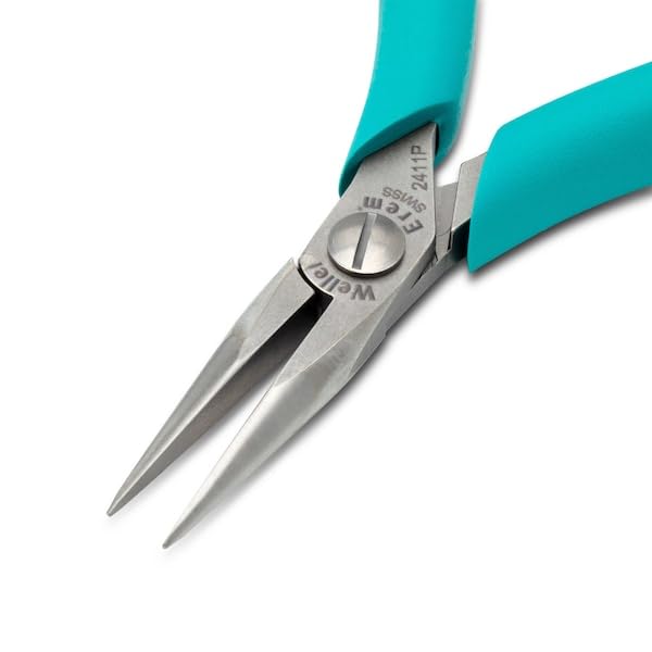 Alicates de punta de aguja Erem 2411P de 146mm con cabezal cuadrado para trabajos de precision 6