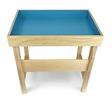 PlayTherapySupply Basic Wooden Sandtray with Lid and Stand Combo