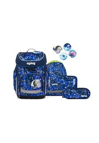 ergobag Schulranzen-Set cubo Set OzeanBärwohner - Blau