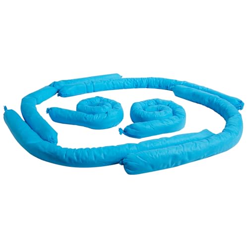 VEVOR Universal-Saugsocke, Wasserabsorbierende Schlange, 20 Gal Fassungsvermögen, 76 x 1200 mm Schimmelresistente Auslaufschutzsocke, 12 Stück, Blau