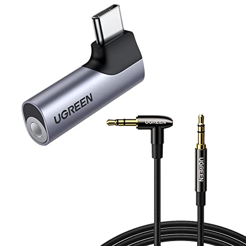 Ugreen Usb C To 3.5Mm Audio Adapter Type C Aux Headphone Jack Bundle With 3.5Mm Audio Cable Hi-Fi Sound Stereo #TOP9
