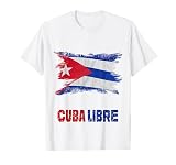 Cuba Libre Freedom for Cubans, Free Cuba, Vintage Cuban Flag T-Shirt