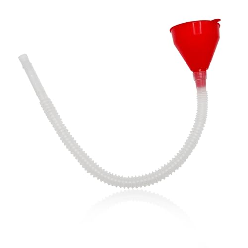 Gasedin Funnels for Automotive Use, Flexible Fuel Funnel with Long Hose, Plastic Wide Mouth Funnel Petrol for Cars Trucks SUVS Motorcycles, Universal Exterior Car Accessories