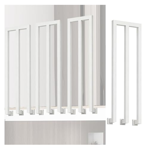 Rambarde d'escalier en fer forgé blanc pour escalier sûr en U