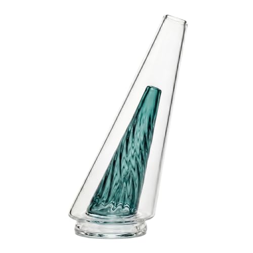 Clear Borosilicate Glass Cone Component - Precision Geometric Glass Art Supply for DIY Crafting Mini Glass Vase Desk OrnamentColored Crystal Vase for FlowersConstruction (Green)