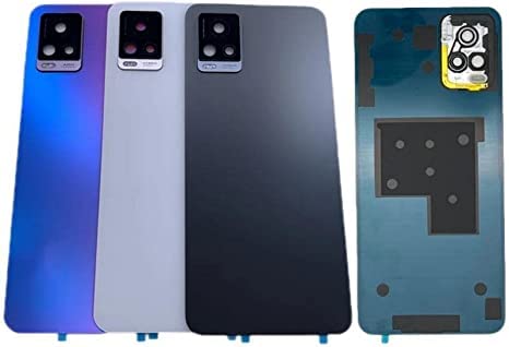 Cubierta de batería para Vivo S7t con cristal protector de cámara integrado blanco