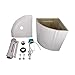 Renovators Supply Manufacturing Corner Toilet Part White Ceramic Sheffield Dual Flush Corner Toilet Tank Only