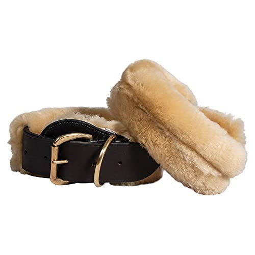 Billy Royal Sheepskin Ankle Hobbles 2 Wide | Genuine Sheepskin Fleece Lining | Secure Brass Buckle Closure | with Stainless Dee Rings | Sold in Pairs2