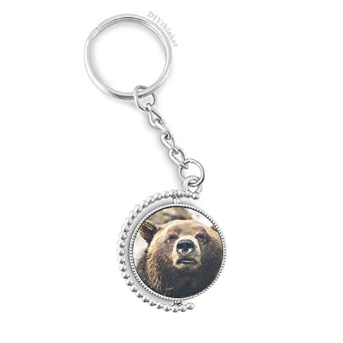 Llavero de oso salvaje titular de la clave rotativo y anillo de la cadena