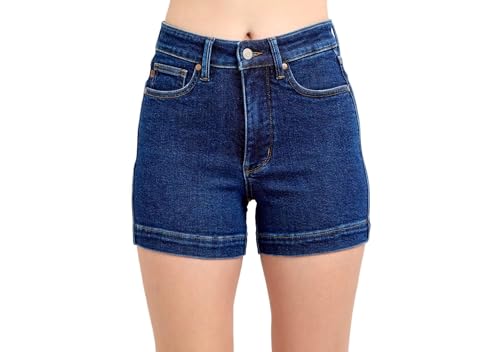 Judy Blue Women's High Waist Tummy Control Classic Denim Shorts