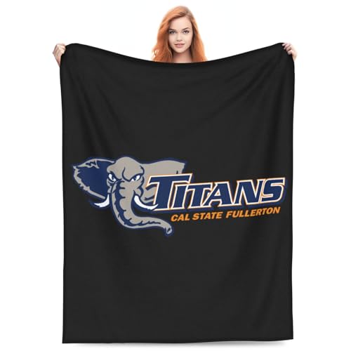 Cal State Fullerton Titans Multi-Size Ultra-Soft Flannel Fleece Blanket - Non-Sagging Velvet Blanket