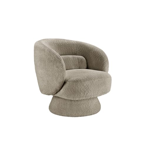 Riess Ambiente Drehbarer Design Sessel - Bossa NOVA - 80cm - Taupe Bouclé - Lounge Sessel Riess Ambiente Drehbarer Design Sessel - Bossa NOVA - 80cm - Taupe Bouclé - Lounge Sessel