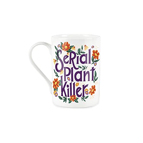 Purely Home Serial Plant Killer Mug - Bone China Style White Mug Coffee/Tea Present Gift, Green,white - Image 2