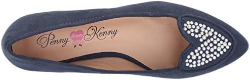 Penny Loves Kenny Women's Nookie PRL Ballet Flat, Navy Microsuede, 7.5 Wide US | Image 4