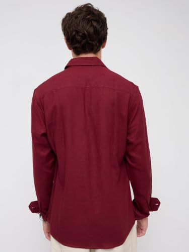 Image of VASTRADO Elegant Maroon Everyday Shirt
