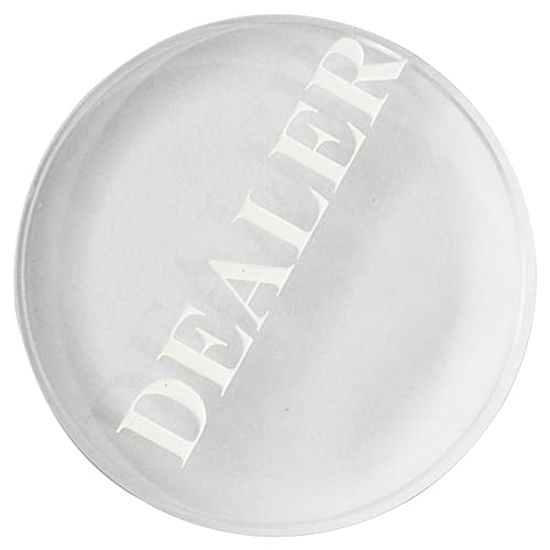 NAMOARLY 3pcs Convenient Poker Dealer Button Crystal Material Compact Size Professional Game Dealer