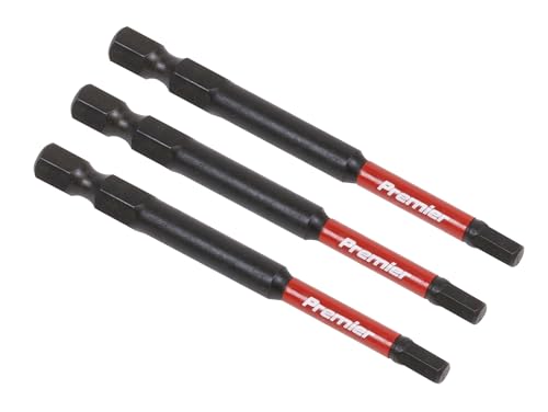 Sealey 3pc 75mm Hex 4mm Impact Power Tool Bit Set - AK8262