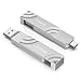 ORICO USB C Externe SSD 512 GB, Lesen bis zu 1050 MB/s, USB Type-A und C