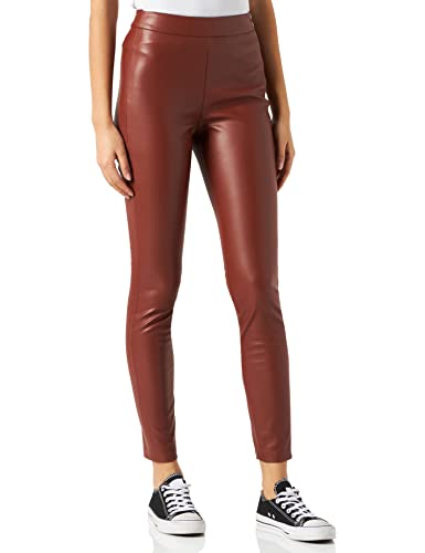 BOSS C_ taslima Leggings Femme en simili cuir noir coupe ajustée skinny