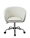 Produktbild Duhome Schicker Rollhocker Bürostuhl Kunstleder Kosmetikhocker Drehstuhl Höhenverstellung drehbar Farbauswahl - TYP 440F, Farbe:Weiss, Material:Kunstleder