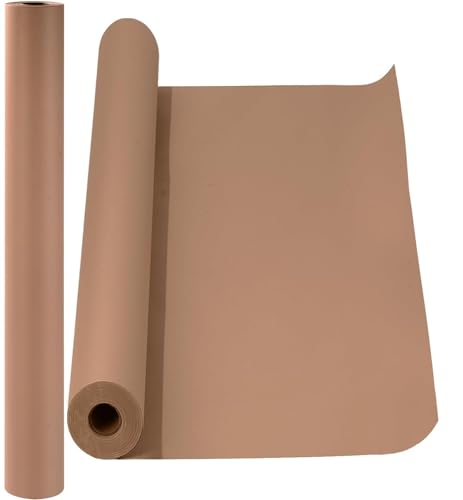 Premify Brown Kraft Paper Roll (90cm X 30m) Ideal for Packing Moving Gift Wrapping Shipping Parcel Wall Art Crafts Bulletin Boards Table Runner 36 x 1200 (100Feet)