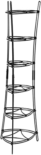Lodge 6-Tier, Kitchen and Pantry Cast Iron Cookware Storage Organizing Tower, Steel Construction, Matte Black