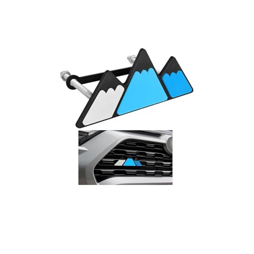 Image of HZEL Car Grille Decor Badge, Tri-Color Emblem Auto Grid Insert Trims Decals, Vehicle Front Mesh Grille Label Decoration Sticker Accessories, Compatible with Sequoia 4-Runner High-Lander (Style A)