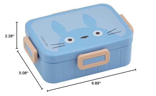 My Neighbor Totoro Bento Lunch Box - Cute Lunch Carrier with Secure 4-Point Locking Lid - Authentic Japanese Design - Durable, Microwave and Dishwasher Safe -Foraging