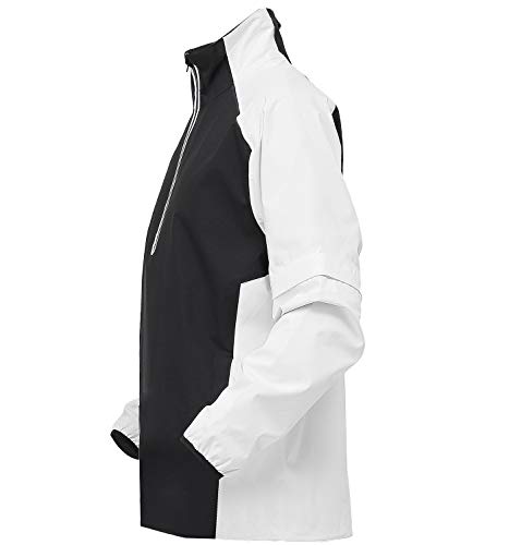 Fit Space Waterproof Golf Rain Jacket For Men 20K Performance Lightweight Rain Jackets For All Sports (White-Half-Zip, Small) #TOP1