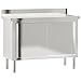 CUMYZO Kitchen Work Table with Sliding Doors Stainless Steel,Business & Industrial,Food Service,25kg/55ib