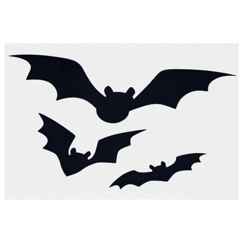 Sets de table chauve-souris protection table repas Halloween noir - 2
